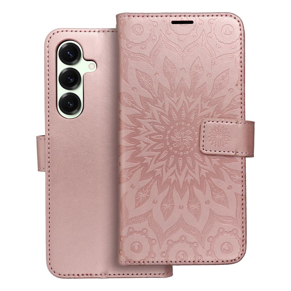 MEZZO Book ümbris jaoks SAMSUNG S25 Plus mandala rose kuldne