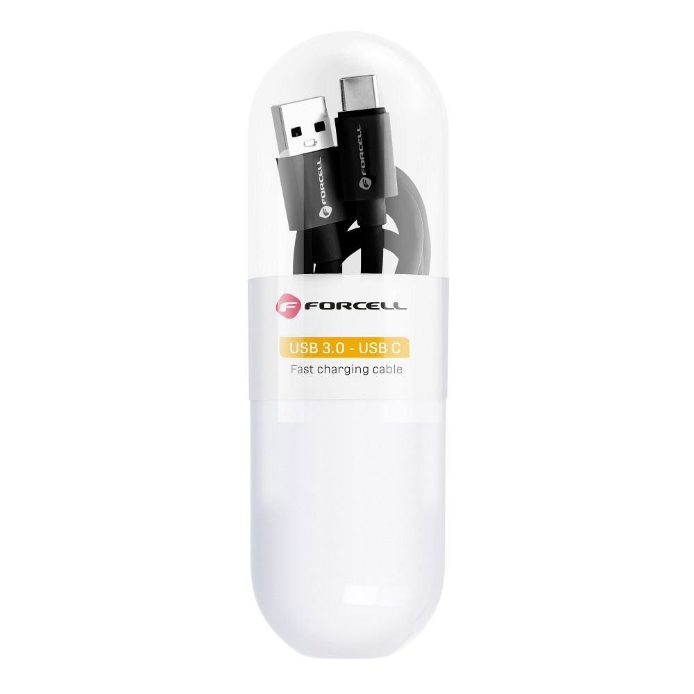 Kaabel USB A to USB C Forcell F-Energy QC3.0 3A Tube 1 m C398 must