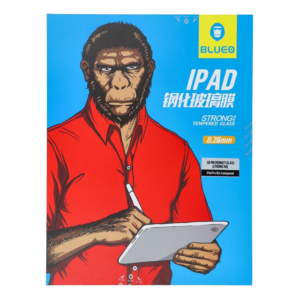 5D Mr. Monkey Glass - iPad Pro 10.5 läbipaistev (Strong HD)