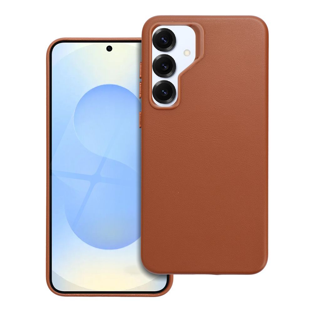 LEATHER MAG COVER ümbris jaoks SAMSUNG S25 PLUS brown