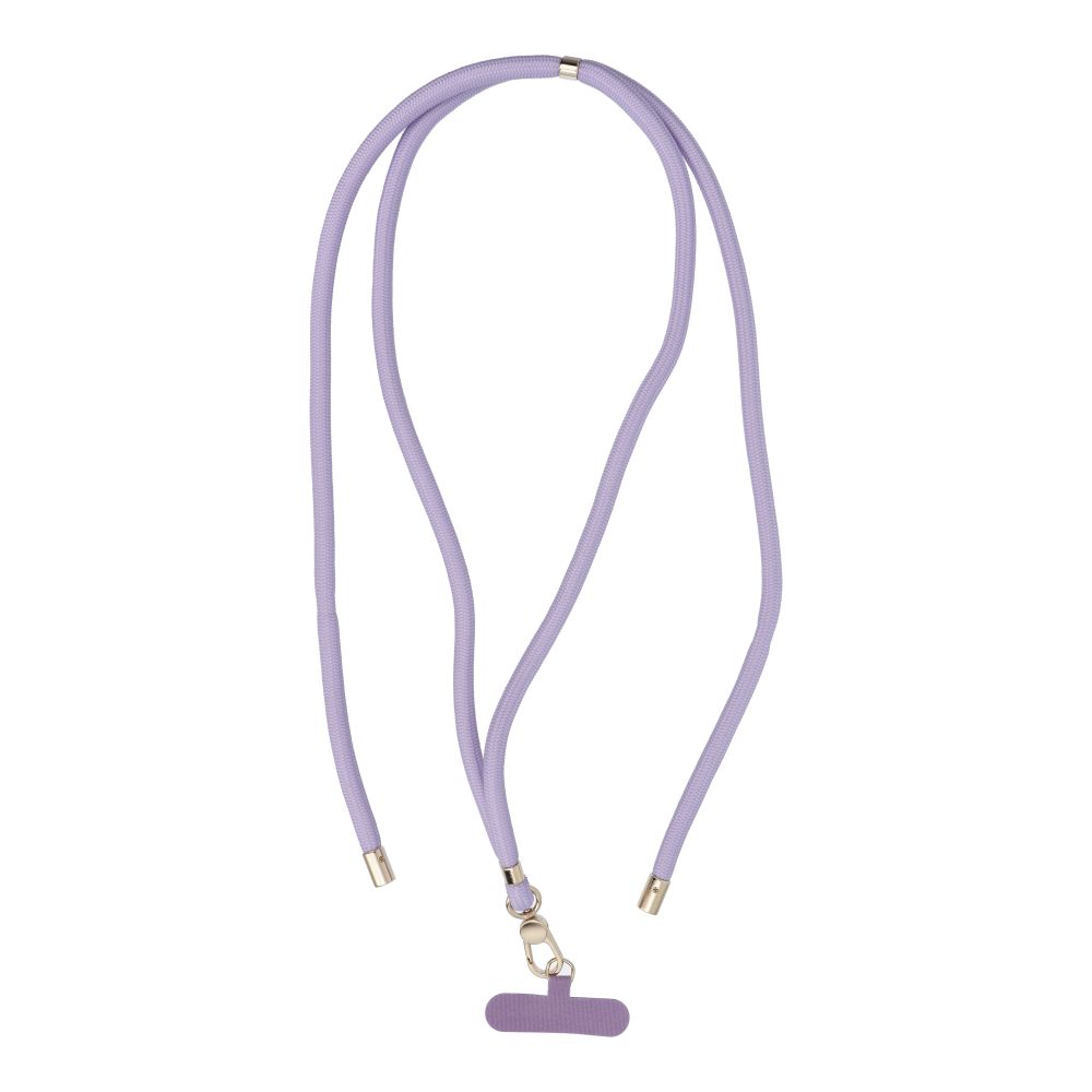 SWING (8mm) Phone lanyard, Phone pendant with adjustable length / cord length 165cm (max 82.5cm in the loop) / on the shoulder or neck - lilla
