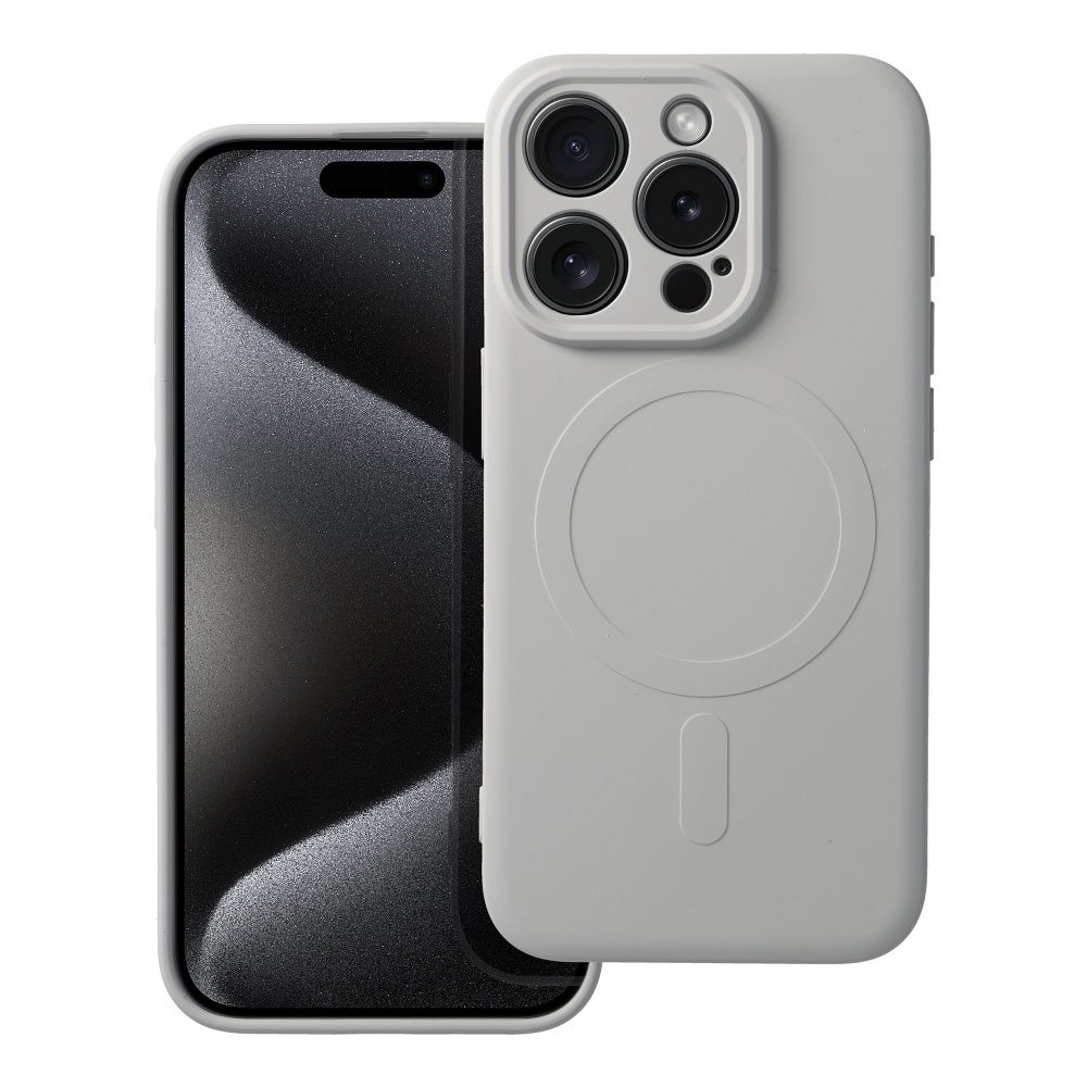 SILICONE MAG ÜMBRIS compatible with MagSafe jaoks IPHONE 15 Pro titanium
