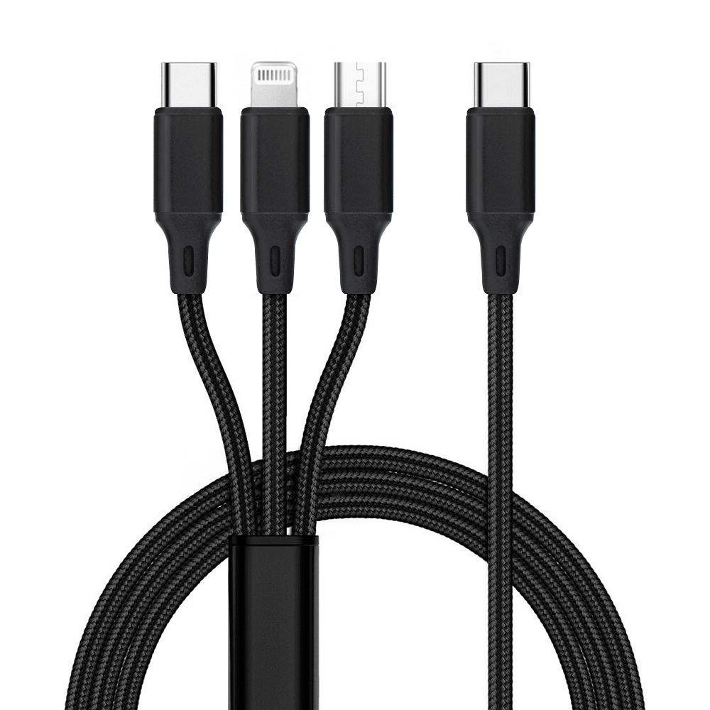 Кабель 3in1 Type C к Lightning / Type C / Micro USB 2,4A C171 1,2 м черный