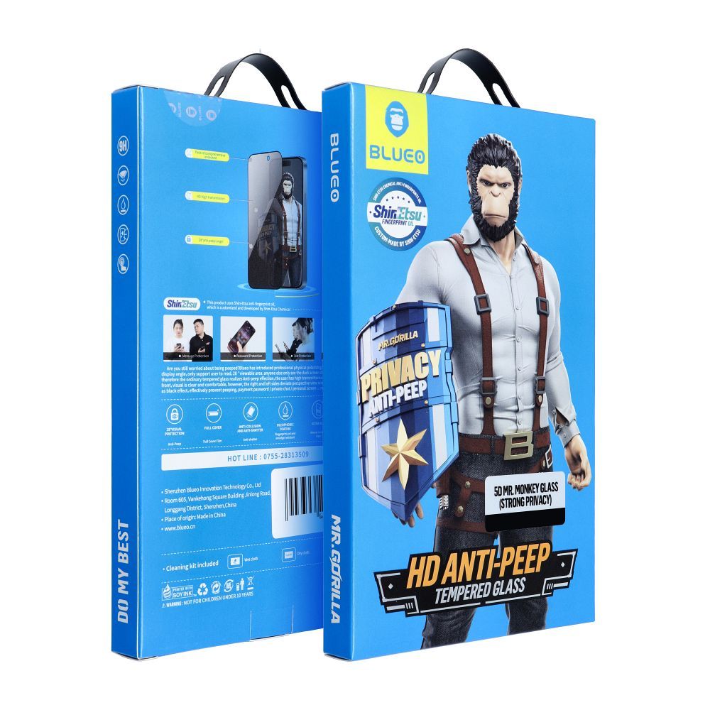 Karastatud klaas 5D Mr. Monkey Glass (Strong Privacy) Samsung S921 S24 must
