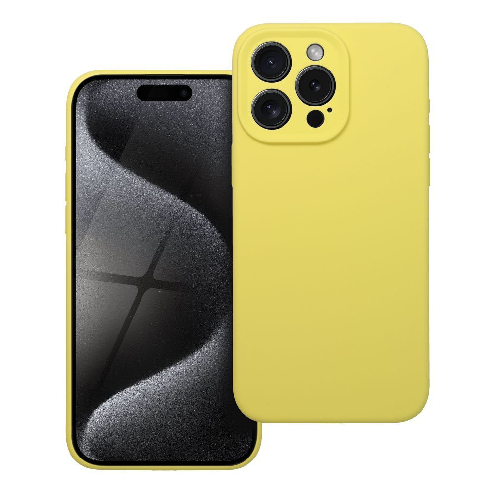 Ümbris Silikoon 2mm jaoks IPHONE 15 Pro Max lemon
