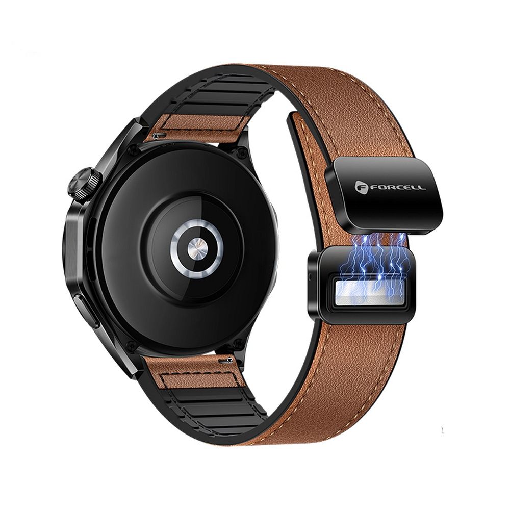 Strap to Samsung Galaxy Watch Forcell F-Design FS20 magnetic eco-friendly leather 20 mm brown