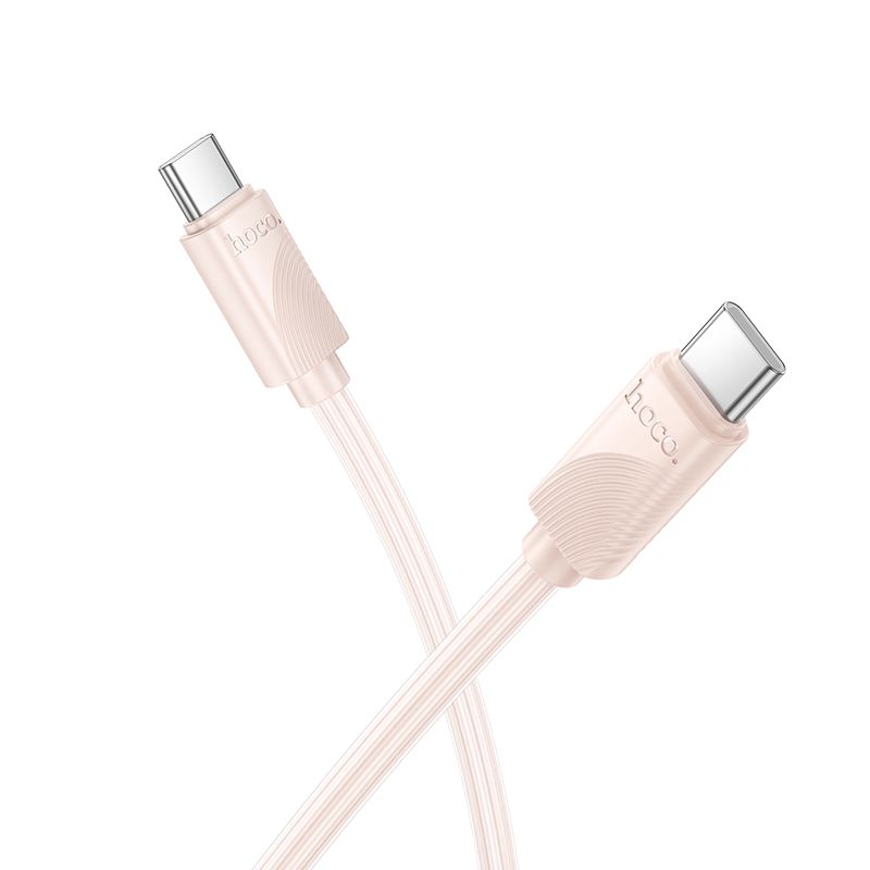 Kaabel USB C to USB C Hoco 3A 60W 1 m X114 roosa