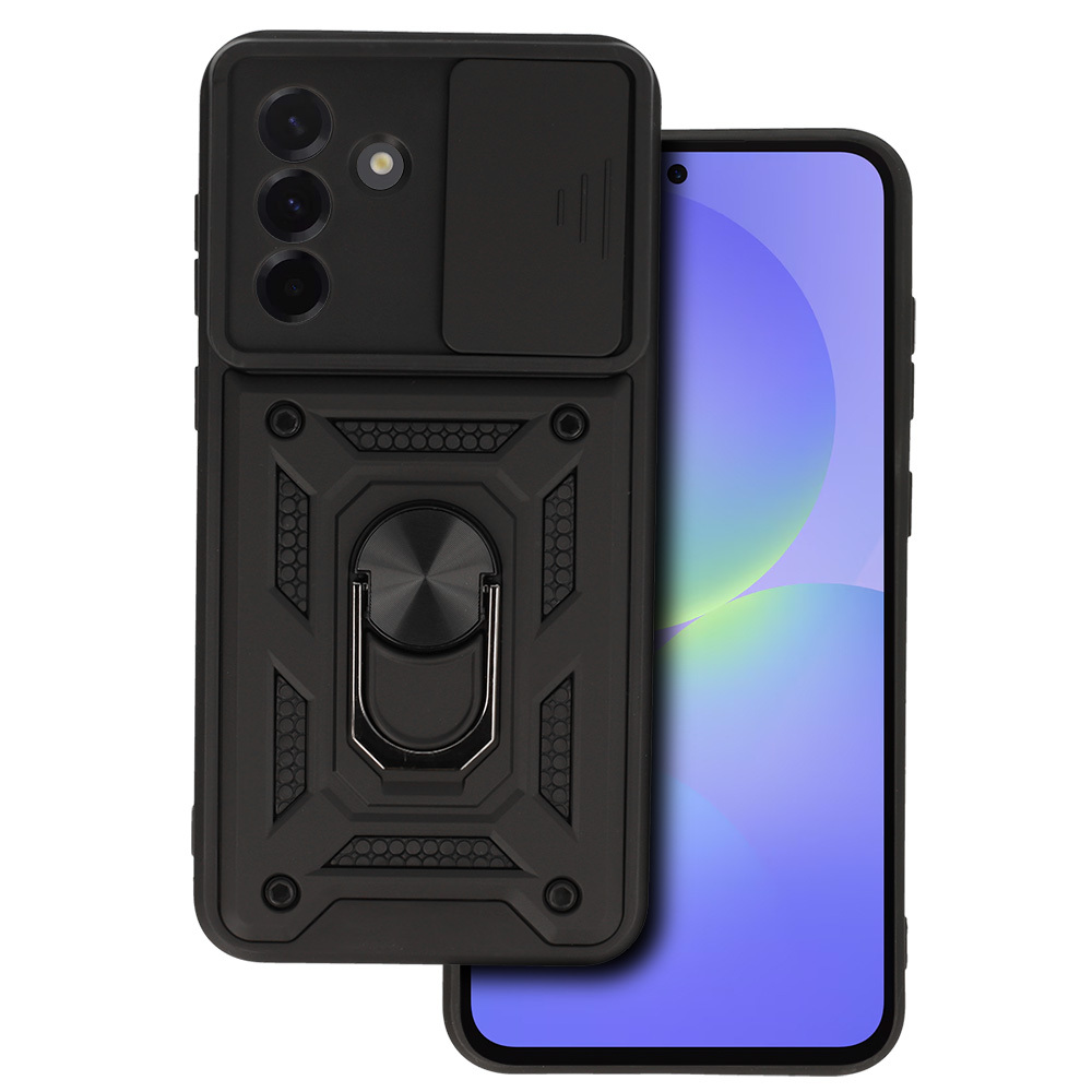Slide Camera Armor Ümbris jaoks Samsung Galaxy A36 5G Must