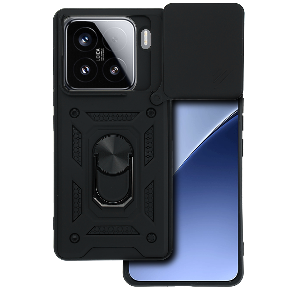 Slide Camera Armor Ümbris jaoks Xiaomi 15 Pro 5G Must