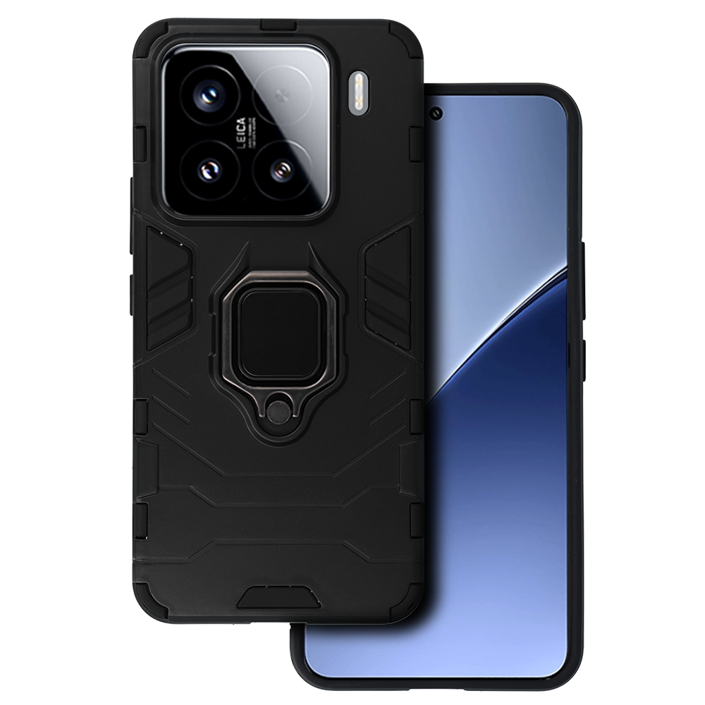 Ring Armor Ümbris jaoks Xiaomi 15 Pro 5G Must