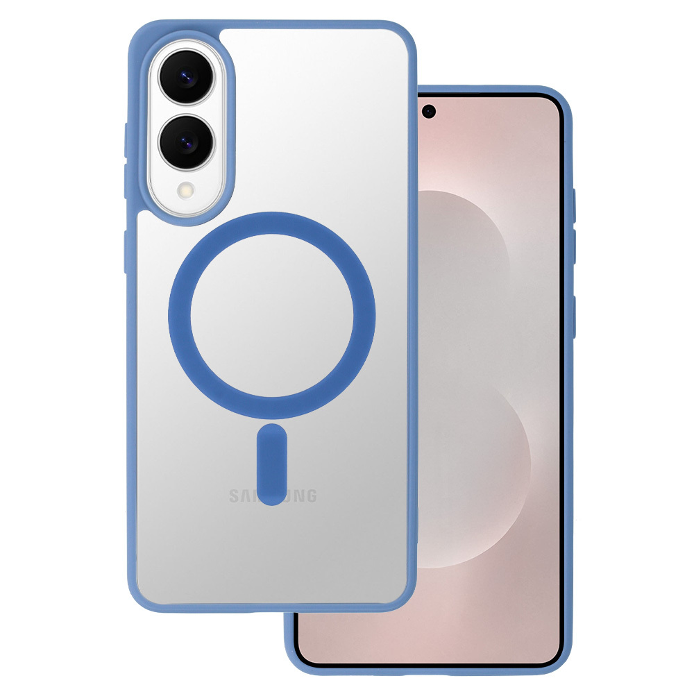 Acrylic Color Magsafe Ümbris jaoks Samsung Galaxy S25 Edge light sinine