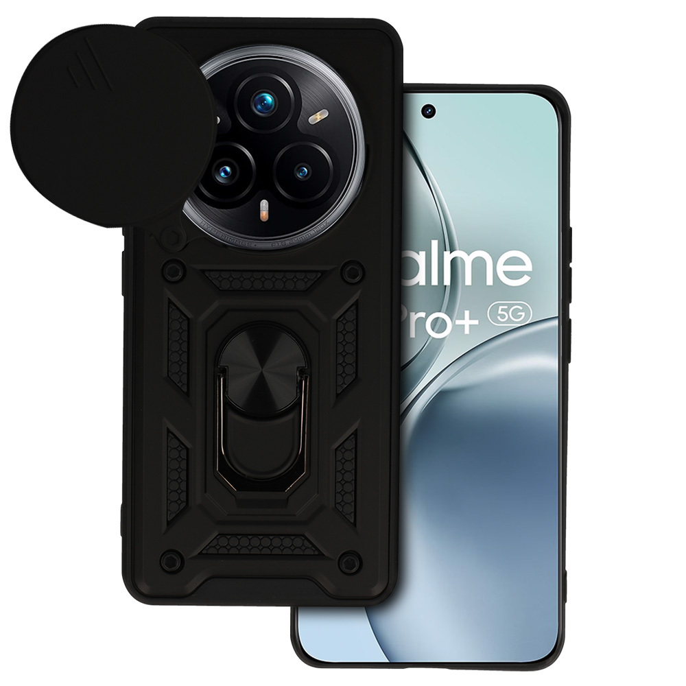 Slide Camera Armor Ümbris jaoks Realme 14 Pro 5G must