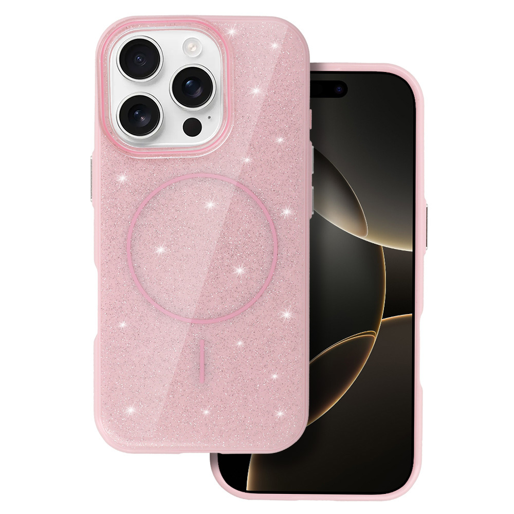 Magsafe Slim Shiny jaoks Iphone 16e light roosa