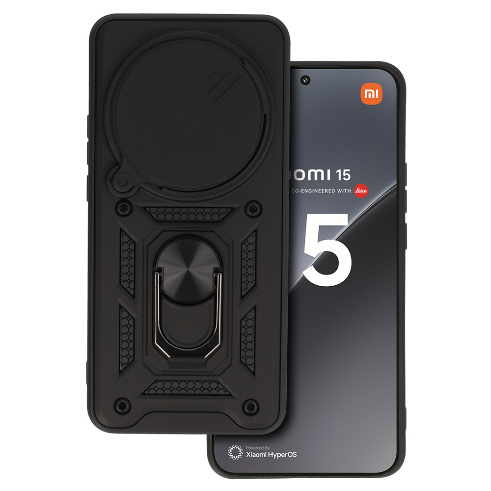 Slide Camera Armor Ümbris jaoks Xiaomi 15 Ultra 5G Must