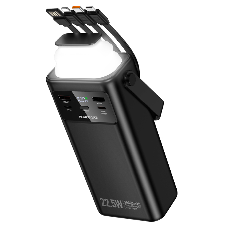 External battery Akupank Borofone BJ65 22.5W 30000mAh must