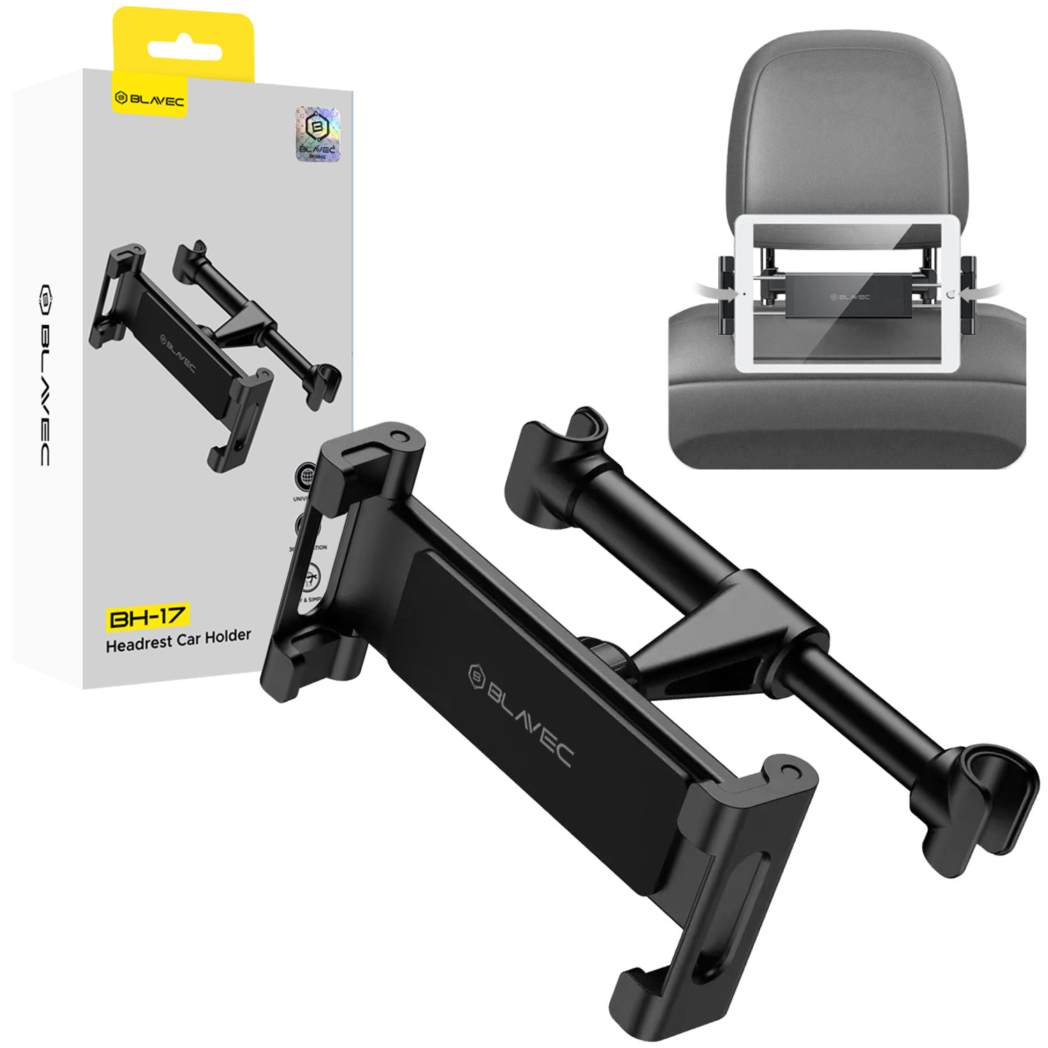 Blavec Car hoidja BH-17 to headrest (BH17-HRB) must