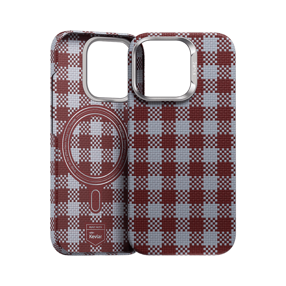 Benks Magnetic Armor Vichy Kevlar Ümbris (RF66) jaoks Iphone 16 Pro Max punane