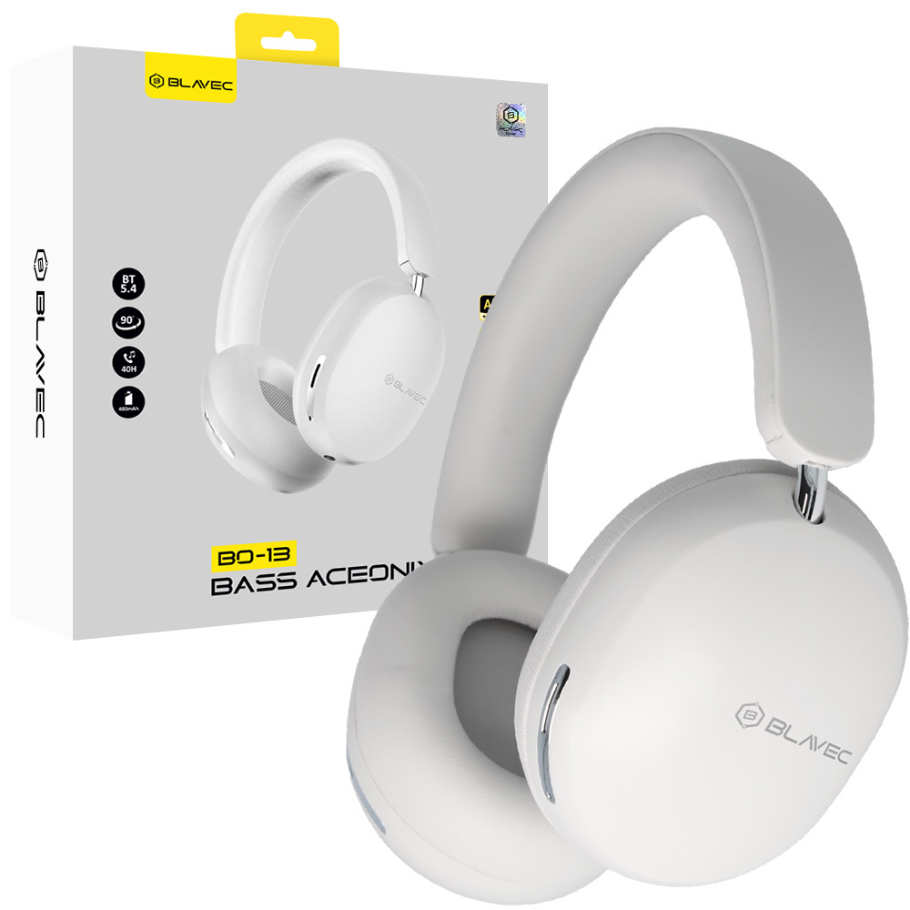 Blavec Over-ear Bluetooth Kõrvaklapid BO-13 Bass Aceonix ANC (BO13-W) valge