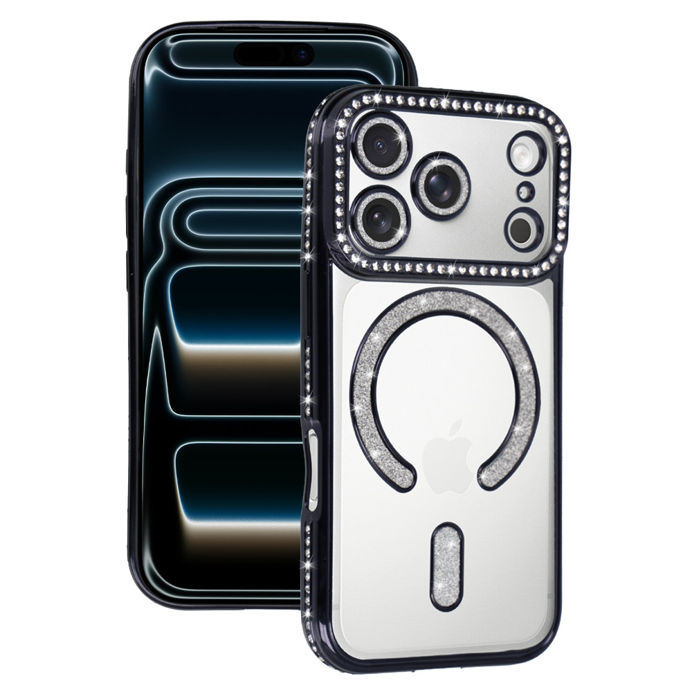 Bling Magsafe Ümbris jaoks Iphone 17 Pro must