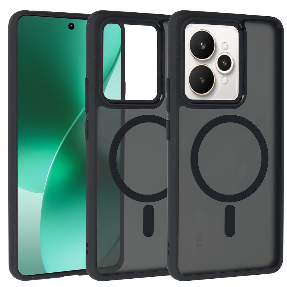 Full Matte Mag Cover jaoks Realme 15/15 Pro 5G must