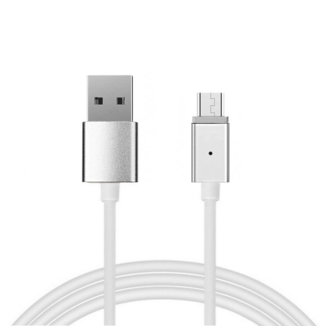 Kaabel Magnetic Type 1 - USB to Micro USB - with detachable plug 1 Meter Hõbedane (blister pack)