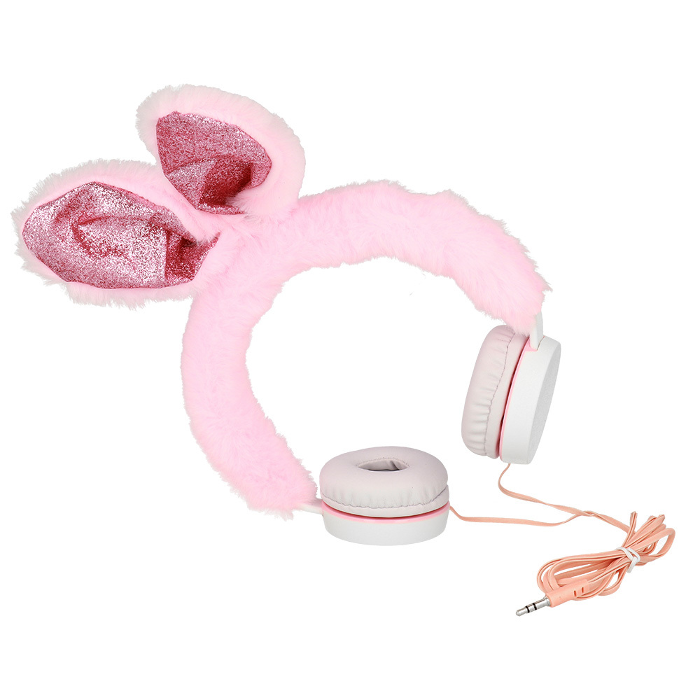 GJBY kõrvaklapid - Plush RABBIT Roosa