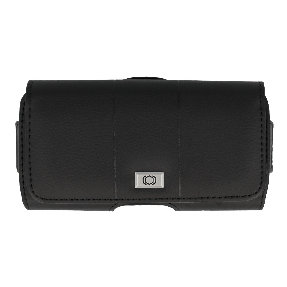 Tel Protect MAX Belt Holster (SIZE 14) jaoks Iphone 11/16 Plus/16 Pro/17 Pro/Huawei P30 Lite/Samsung S23/S24/S25 must, leather (155x80x14 mm)