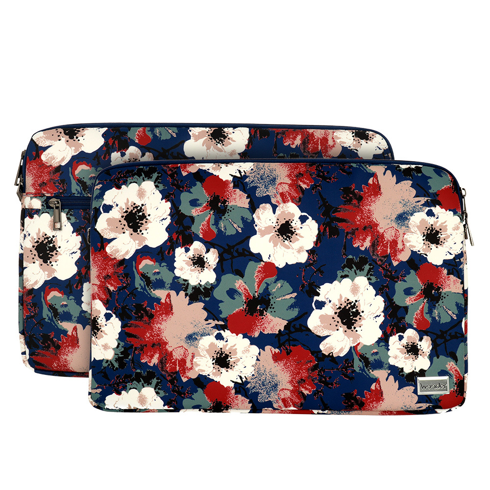 Wonder Sleeve Laptop 13-14 inches sinine and camellias