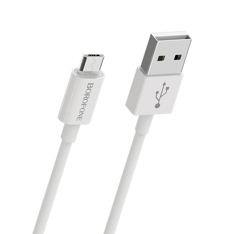 Borofone Kaabel BX22 Bloom - USB to Micro USB - 2,4A 1 metre valge