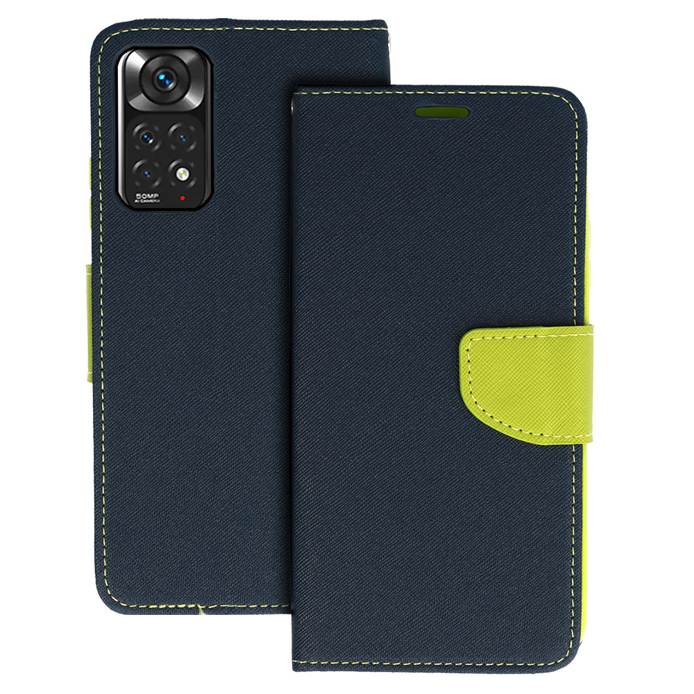 Fancy Ümbris jaoks Xiaomi Redmi Note 11 5G/Note 11S 5G/Poco M4 Pro 5G tumesinine-lime