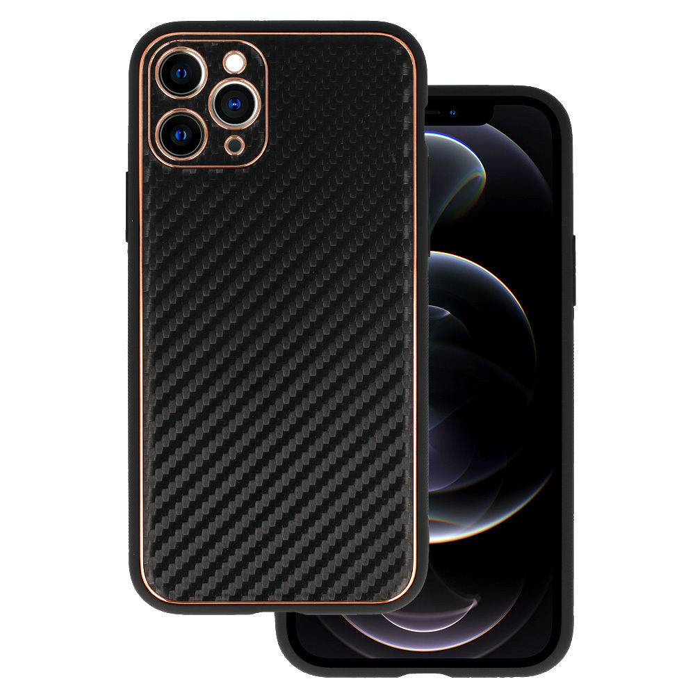 TEL PROTECT Leather Carbon Ümbris jaoks Iphone 11 Pro Must