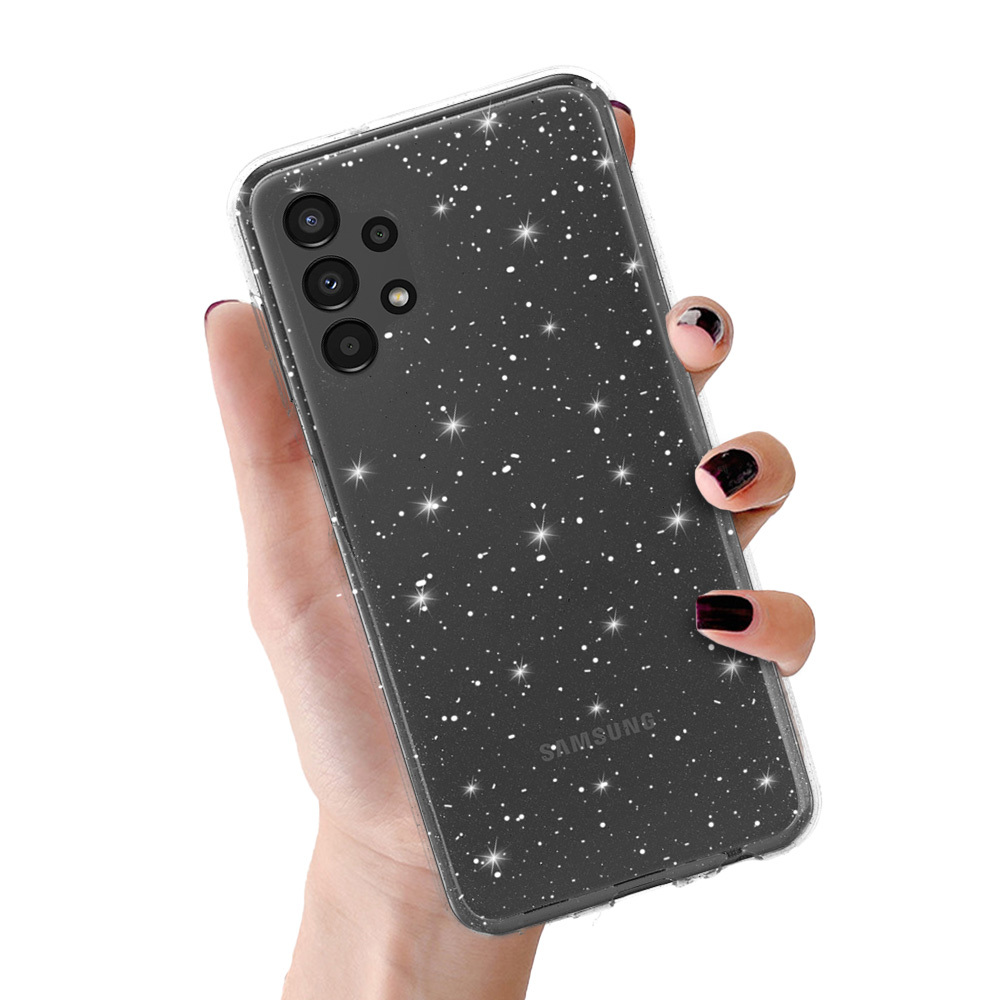 Crystal Glitter Ümbris jaoks Samsung Galaxy A13 4G Hõbedane