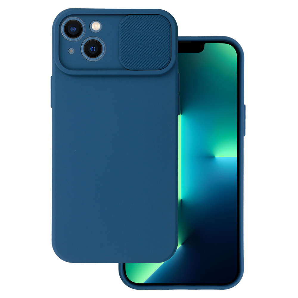 Camshield Soft jaoks Iphone 14 Plus Tumesinine
