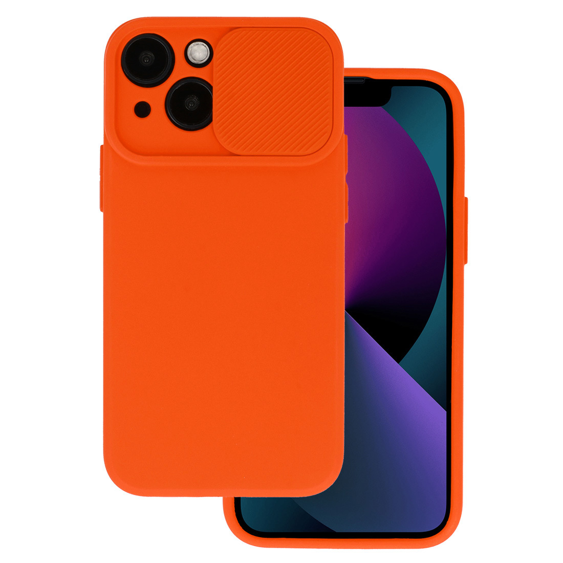 Camshield Soft jaoks Iphone 14 Plus Oranž