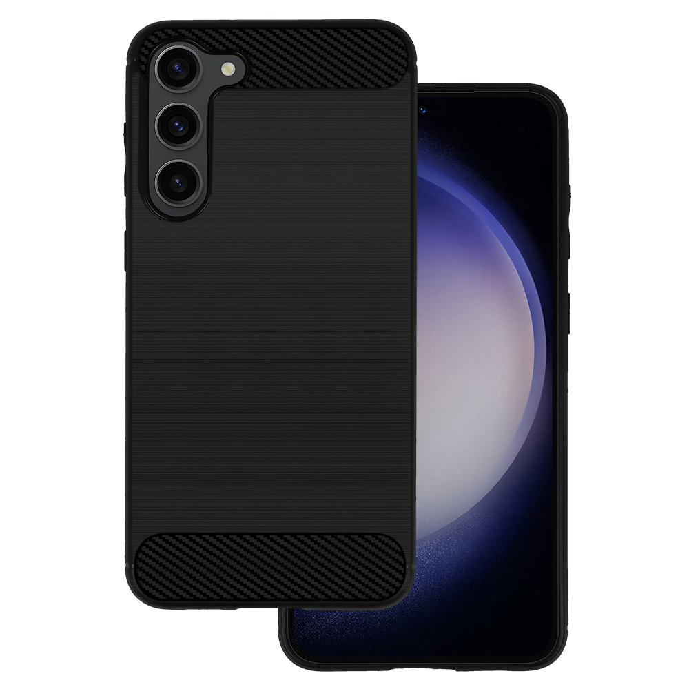 Back Ümbris CARBON jaoks SAMSUNG GALAXY S23 PLUS Must