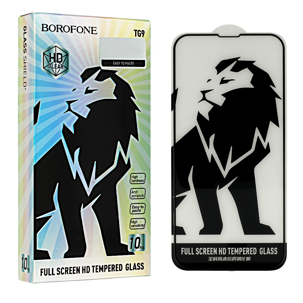 Borofone Karastatud klaas TG9 Full Screen 2.5D jaoks Iphone 14 Plus/14 Pro Max - 10 pieces