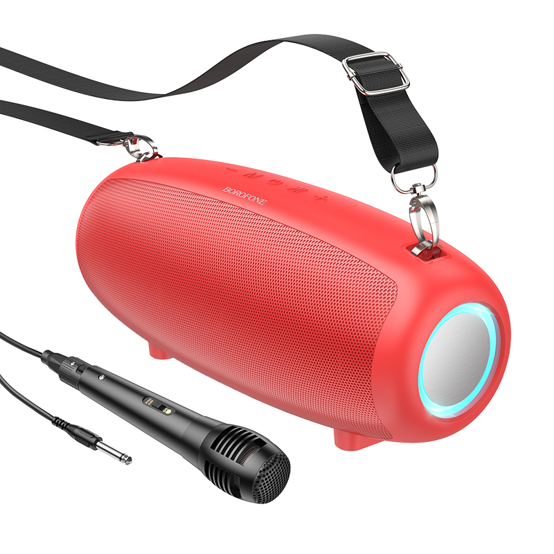 Borofone Portable Bluetooth Speaker BP13 Dazzling with microphone punane