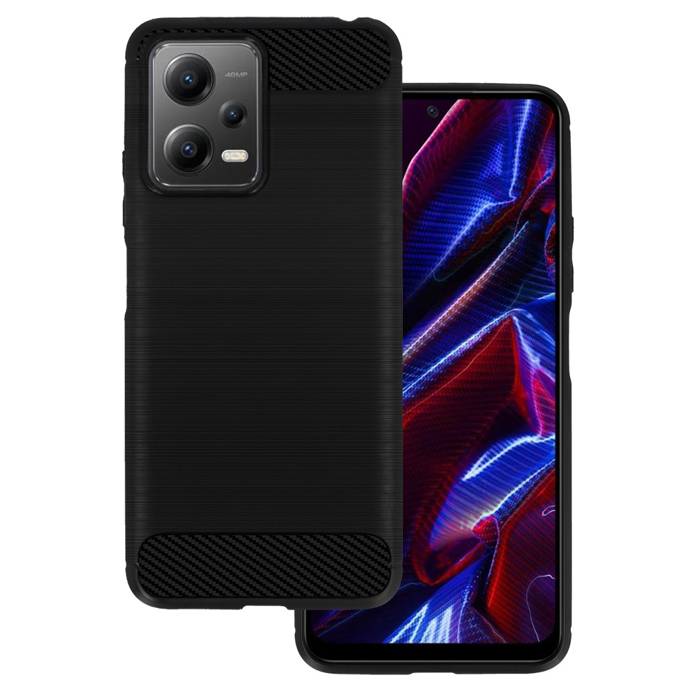 Back Ümbris CARBON jaoks XIAOMI REDMI NOTE 12 5G/POCO X5 Must