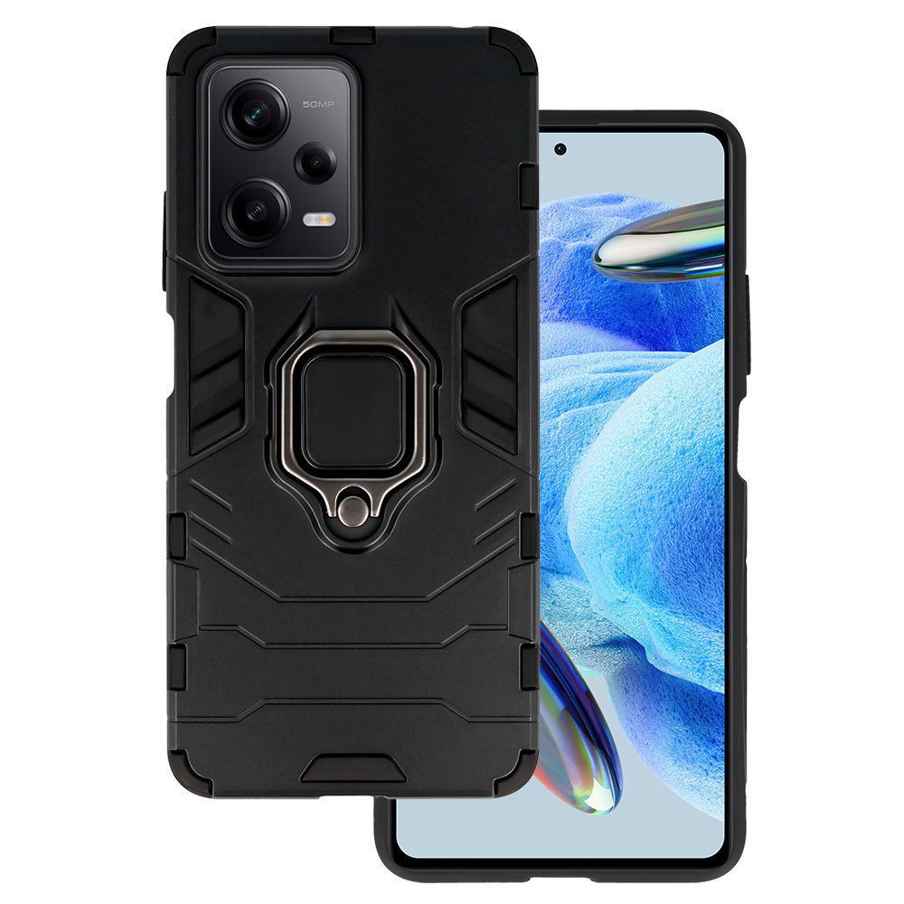 Ring Armor Ümbris jaoks Xiaomi Redmi Note 12 Pro 5G/Poco X5 Pro Must