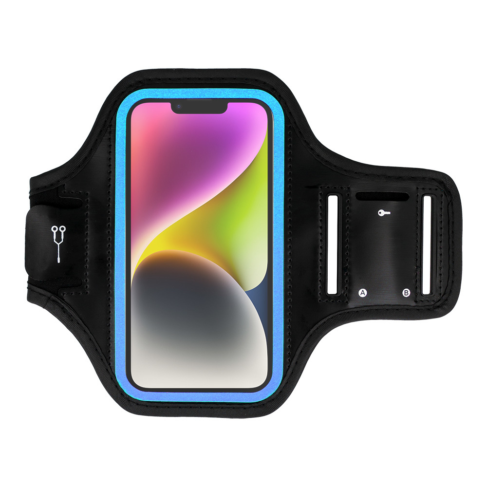 Armband SLIM Type 2 Ümbris jaoks Iphone 13/13Pro/14/14 Pro/15/15Pro/16/16 Pro/Samsung S21/S22/S23/S24 (5,5 Inches) Must-sinine