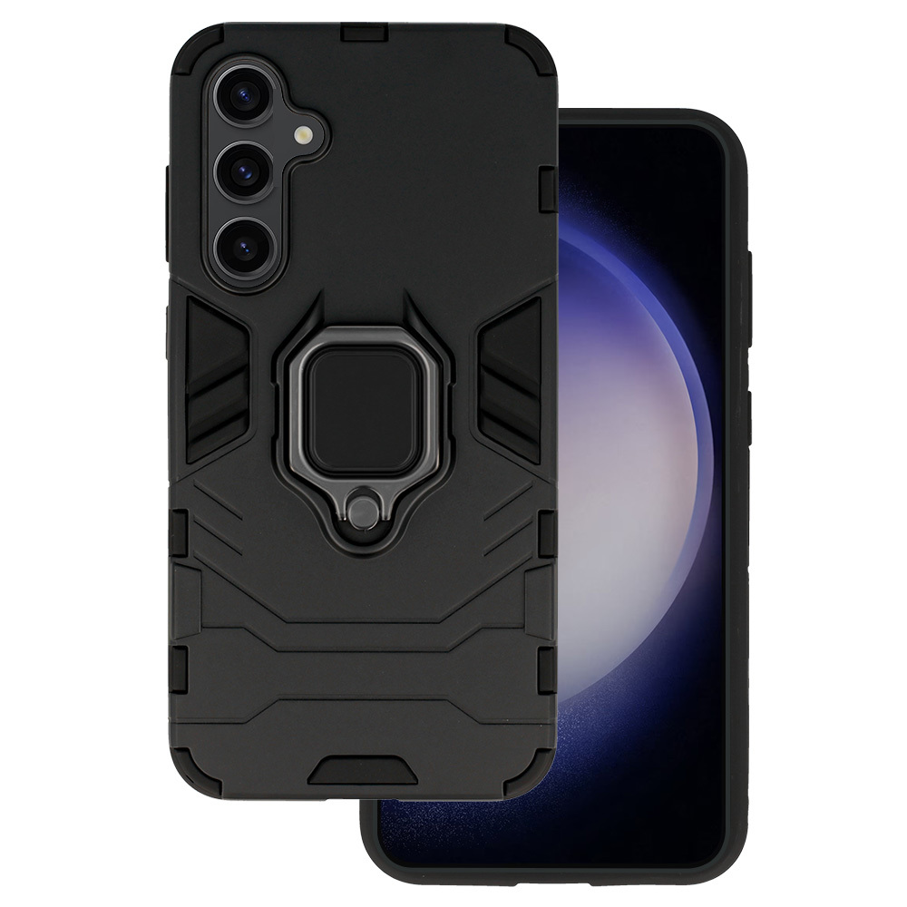 Ring Armor Ümbris jaoks Samsung Galaxy S23 FE Must