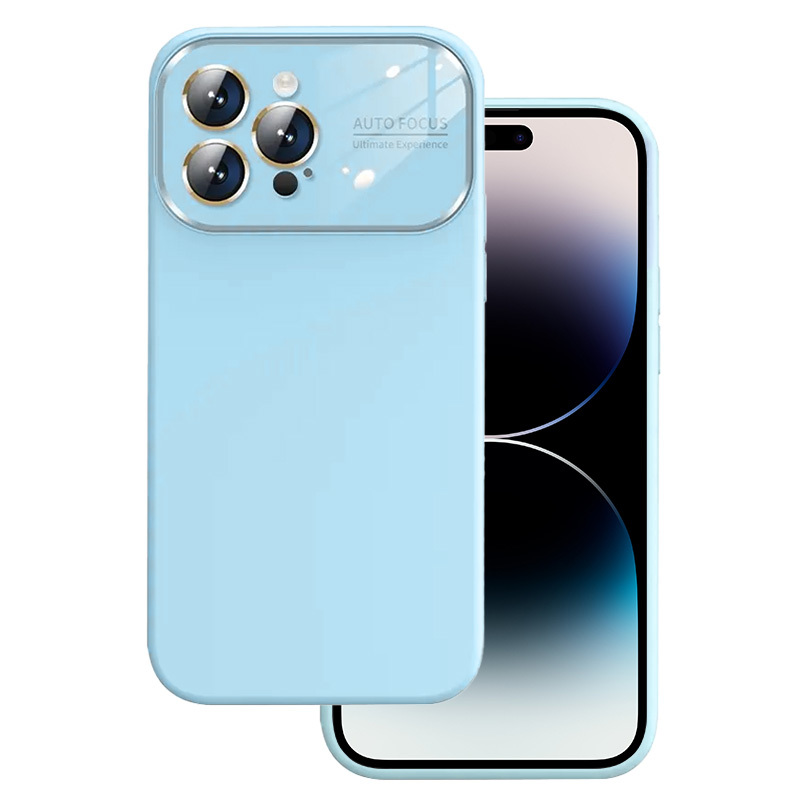 Soft Silicone Lens Ümbris jaoks Iphone 13 Pro Max light sinine