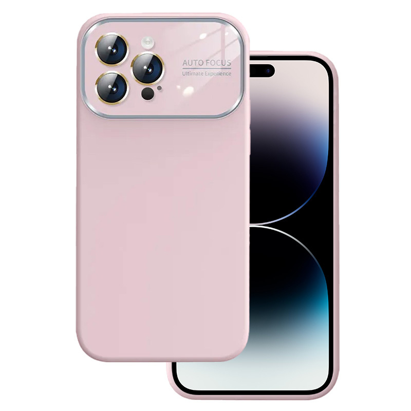 Soft Silicone Lens Ümbris jaoks Iphone 15 Plus light roosa