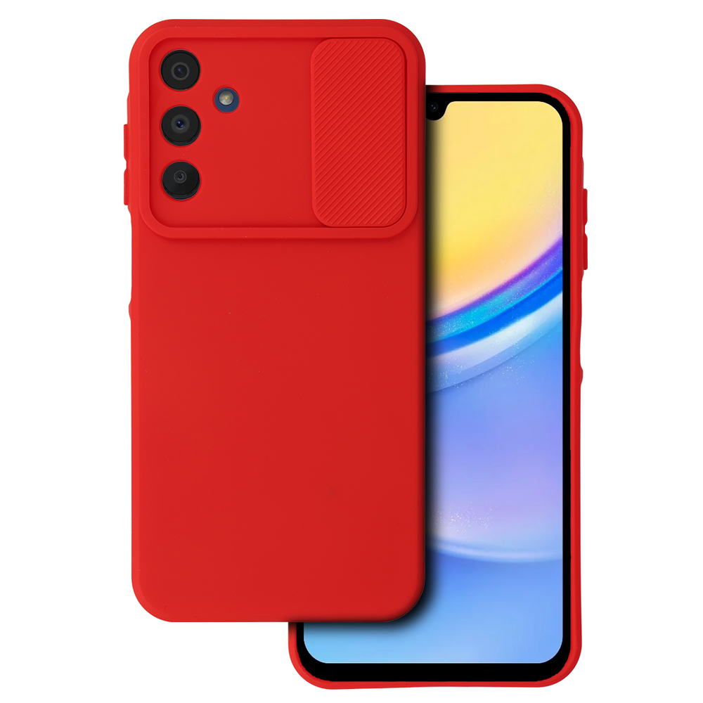 Camshield Soft jaoks Samsung Galaxy A15 4G/5G Punane
