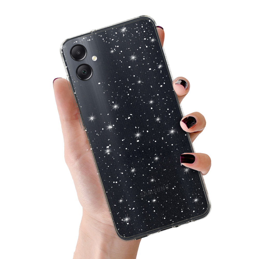Crystal Glitter Ümbris jaoks Samsung Galaxy A05 Hõbedane