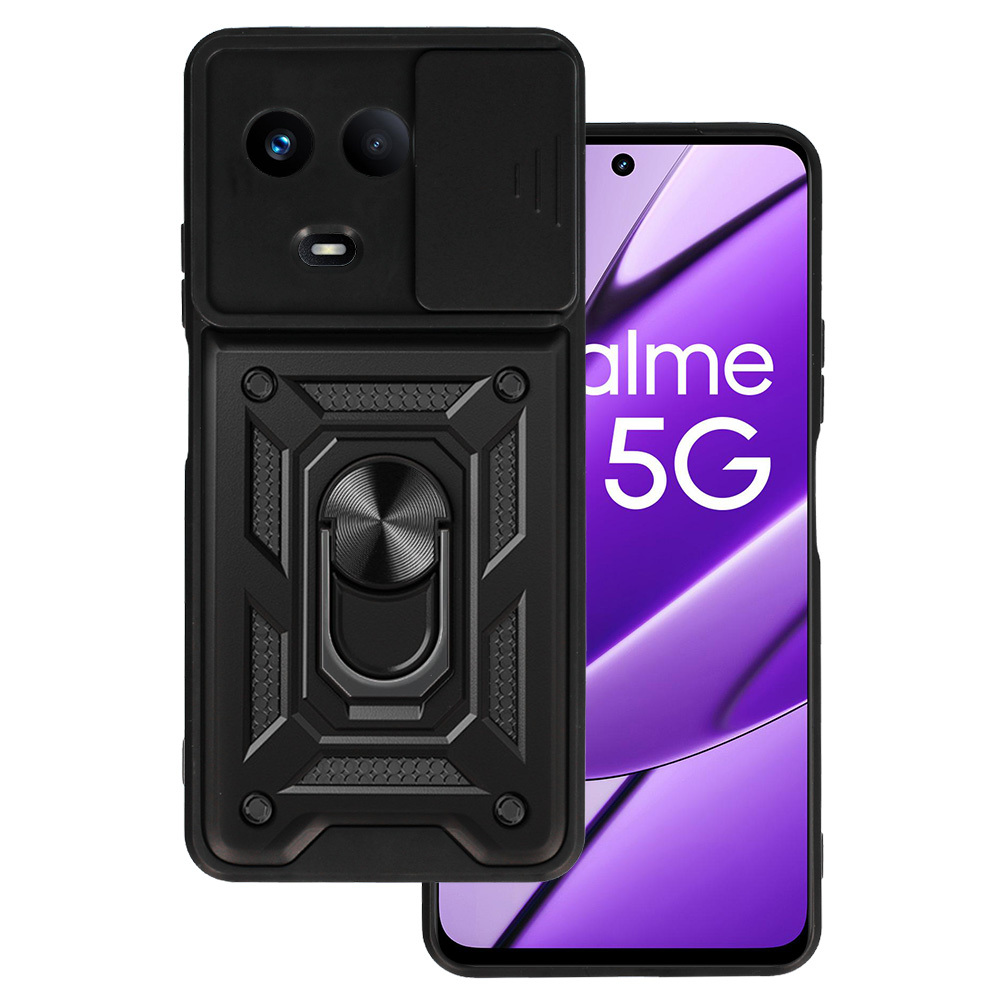 Slide Camera Armor Ümbris jaoks Realme 11 5G Must