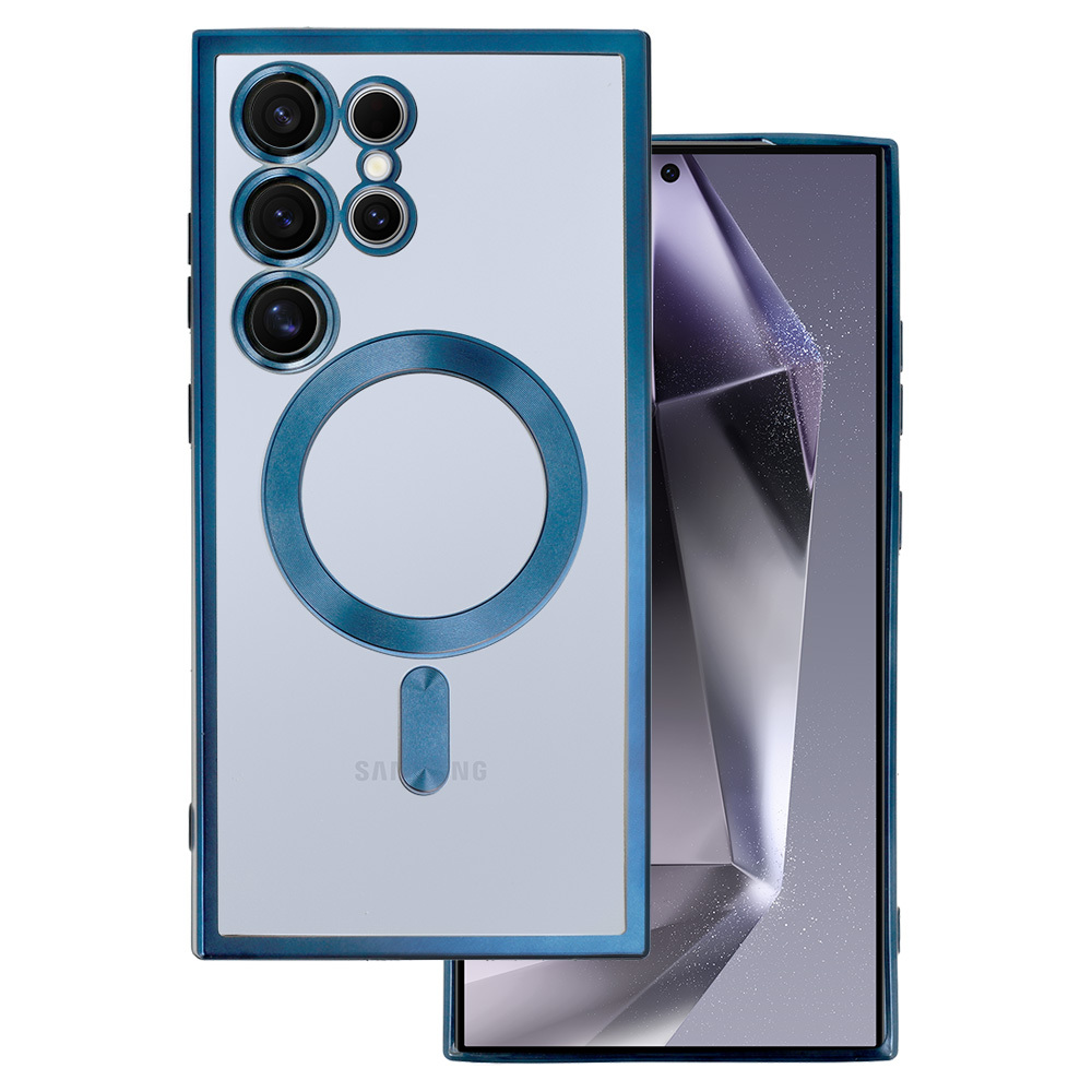 Metallic Magsafe Ümbris jaoks Samsung Galaxy S24 Sinine