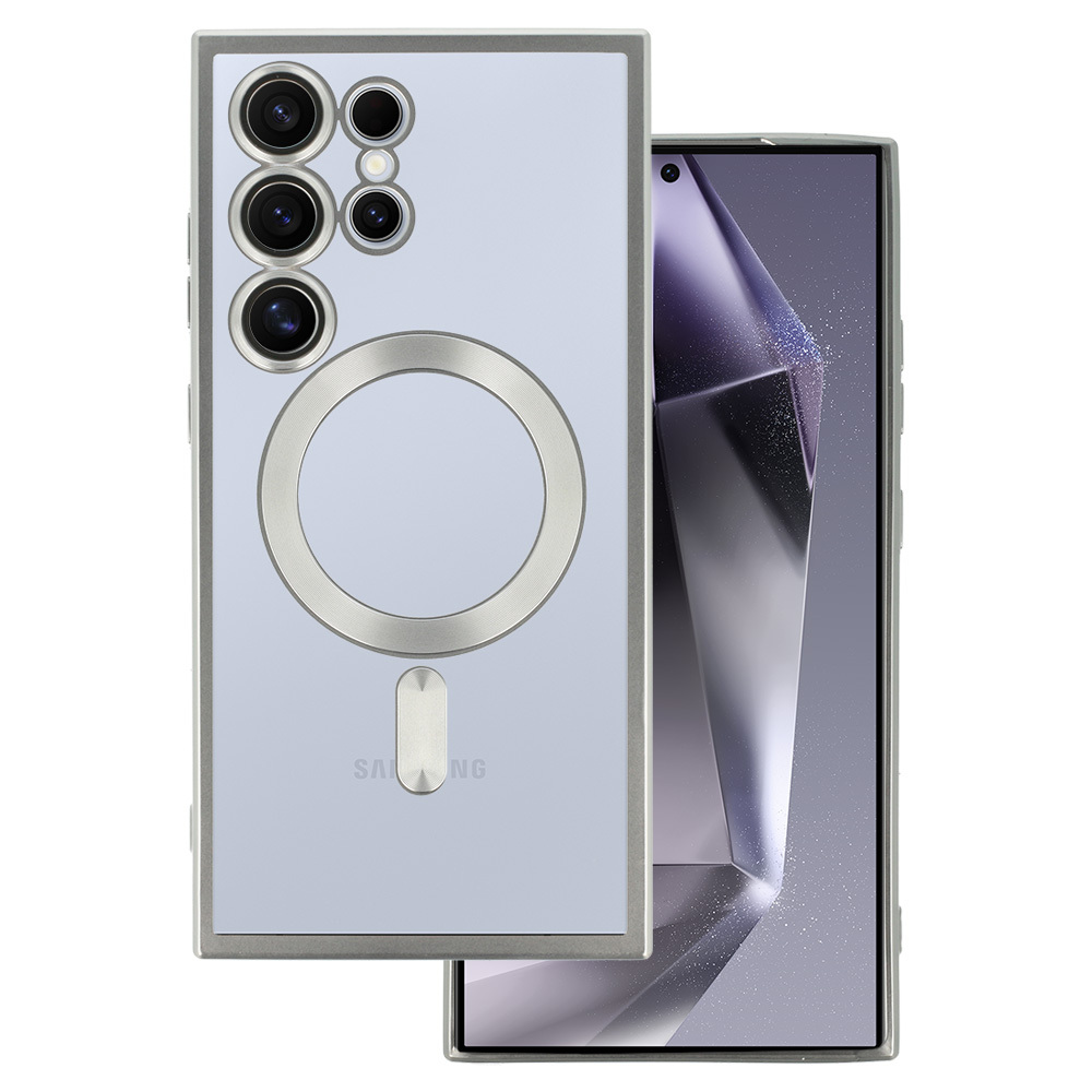 Metallic Magsafe Ümbris jaoks Samsung Galaxy S24 Hõbedane