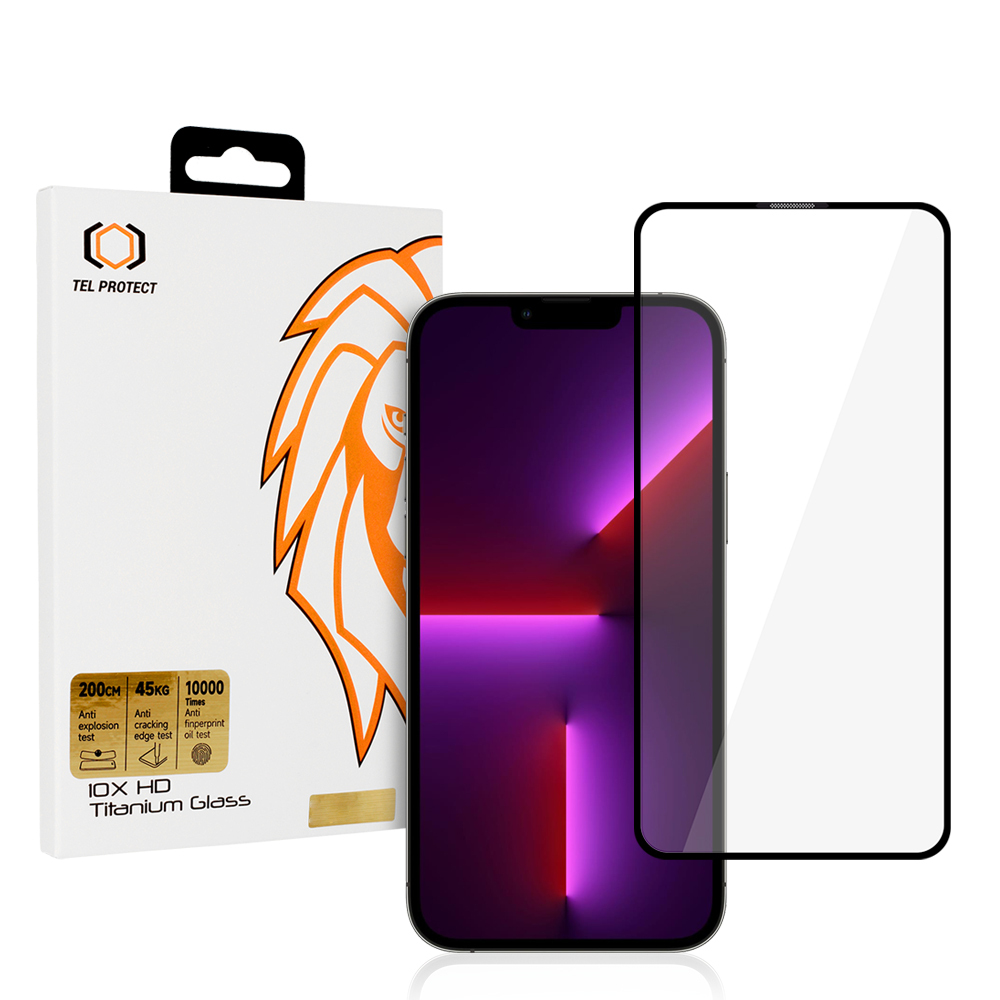Karastatud klaas Tel Protect 10X HD Titanium jaoks Iphone 13 Pro Max