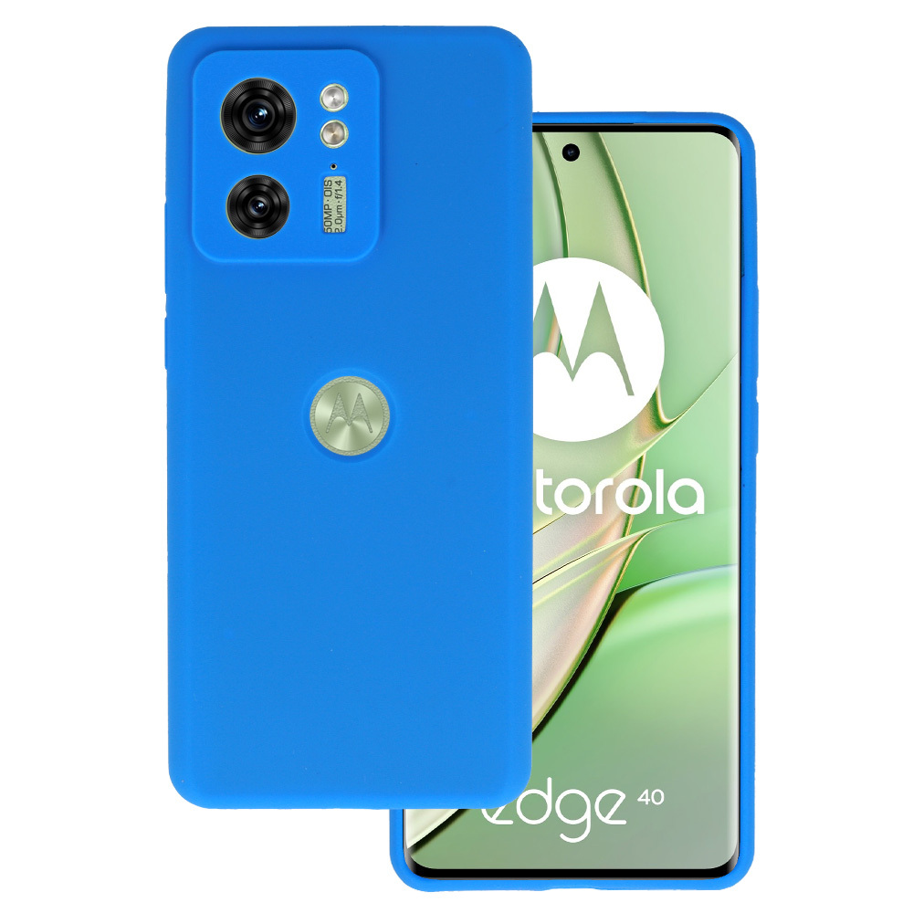 Silicone Lite Ümbris jaoks Motorola Edge 40 5G sinine